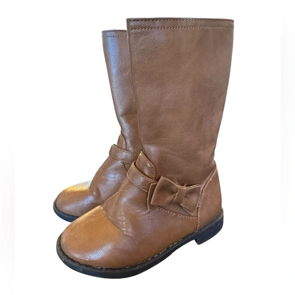 The Children's Place Tan Kids Boots with Bow size 7